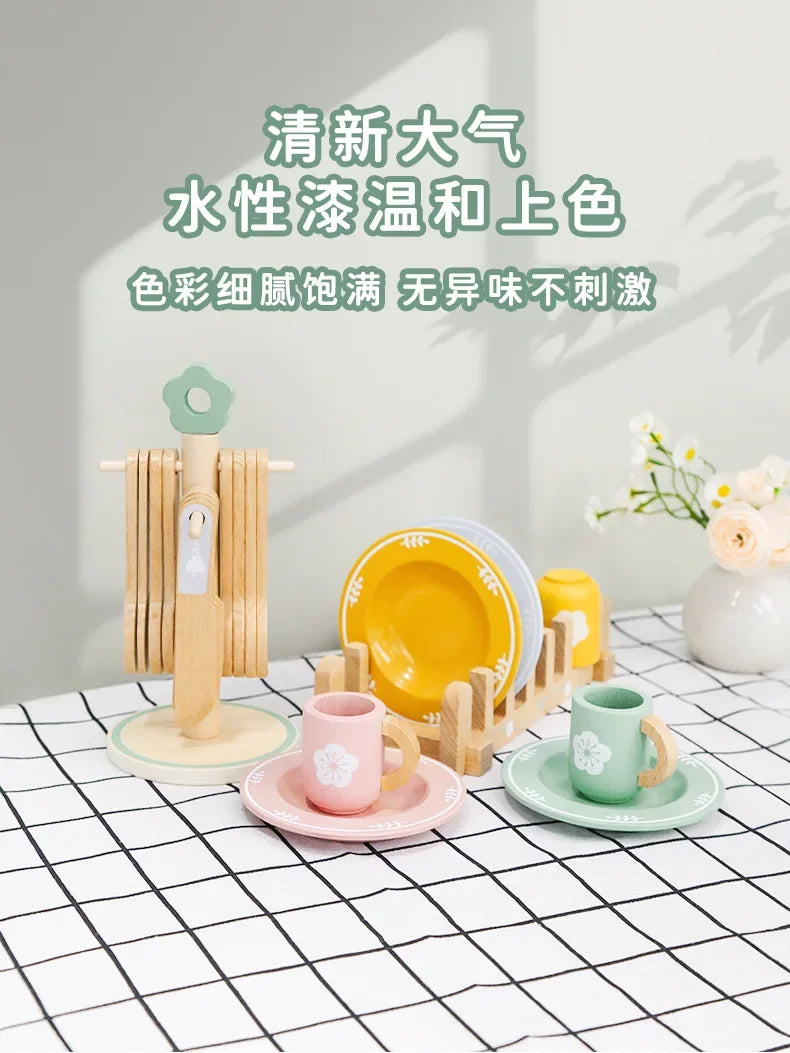 Montessori Simulation Plates Dishes  Toy