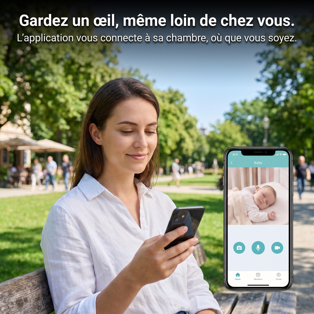 Babyphone Vidéo Double Mode — Écran 2.8" + App