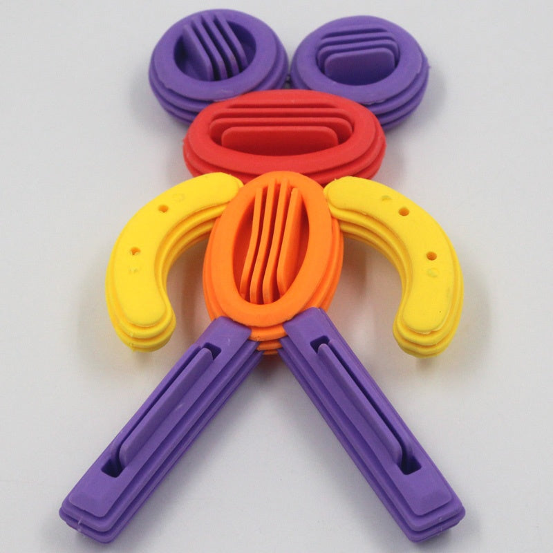 Soft volume wood puzzle early teaching table area wooden toys kindergarten children plastic spell inserting assembling blocks