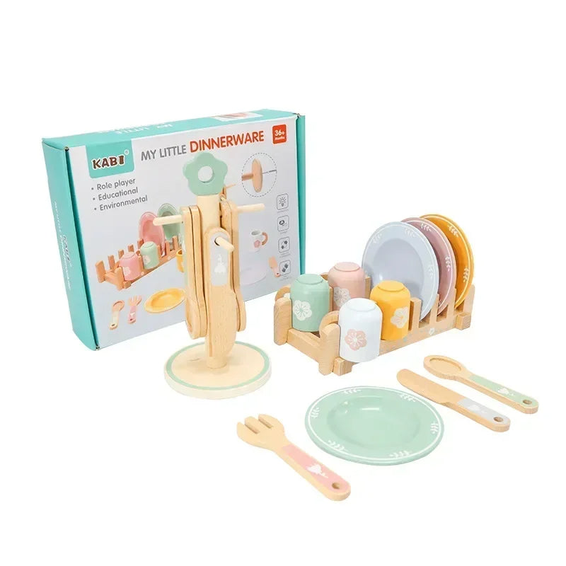 Montessori Simulation Plates Dishes  Toy