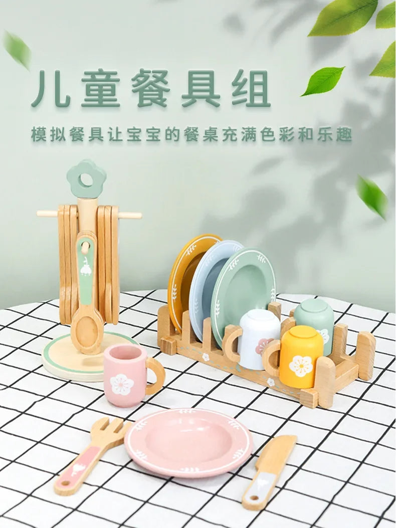 Montessori Simulation Plates Dishes  Toy
