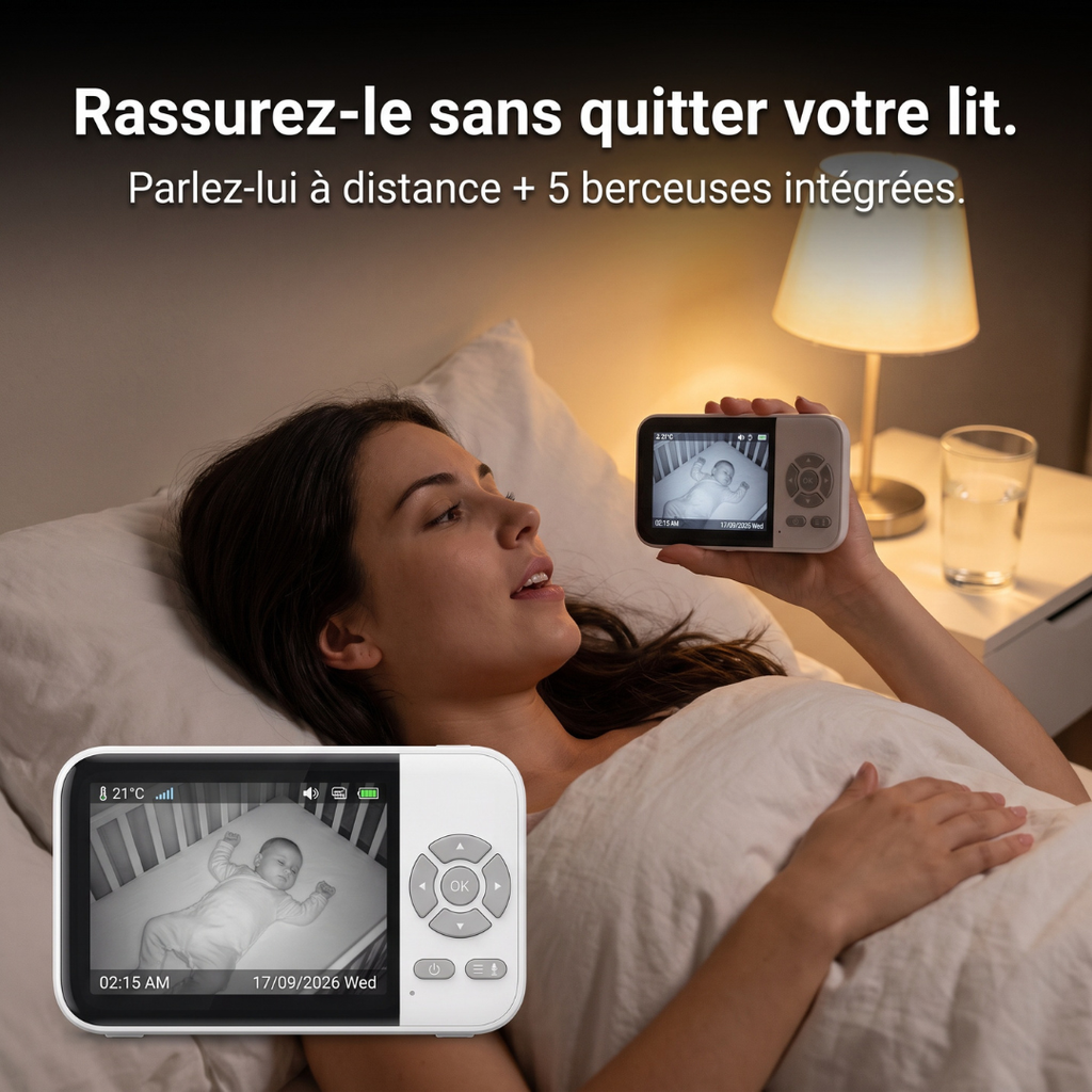 Babyphone Vidéo Double Mode — Écran 2.8" + App