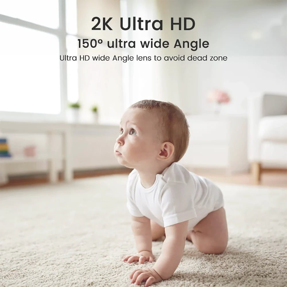 indoor high-definition crying detection baby monitor night vision 360 degree rotating camra