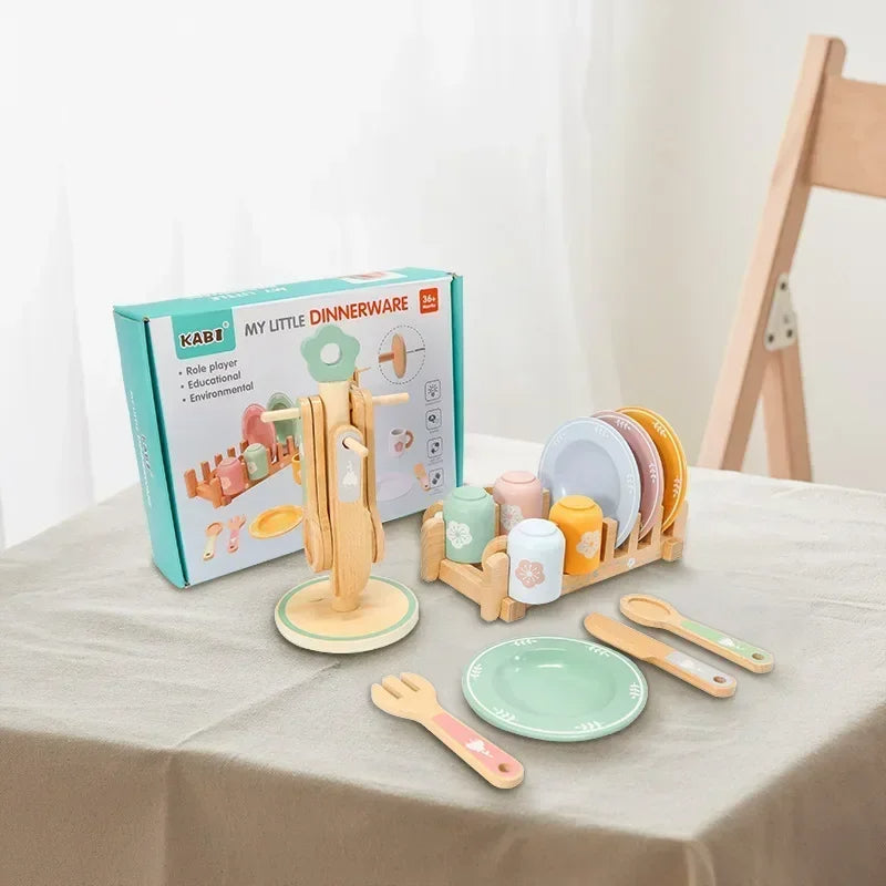 Montessori Simulation Plates Dishes  Toy