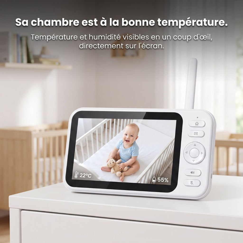 Babyphone Sans Onde — Grand Écran 5"