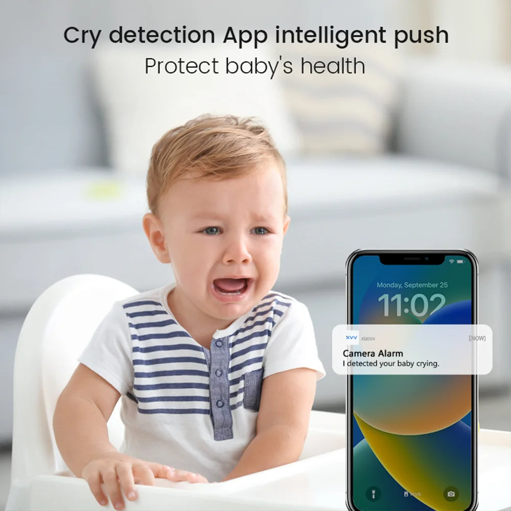 indoor high-definition crying detection baby monitor night vision 360 degree rotating camra