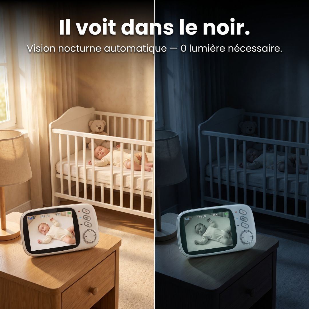 Babyphone Vidéo Sans Onde — Écran 3.2"