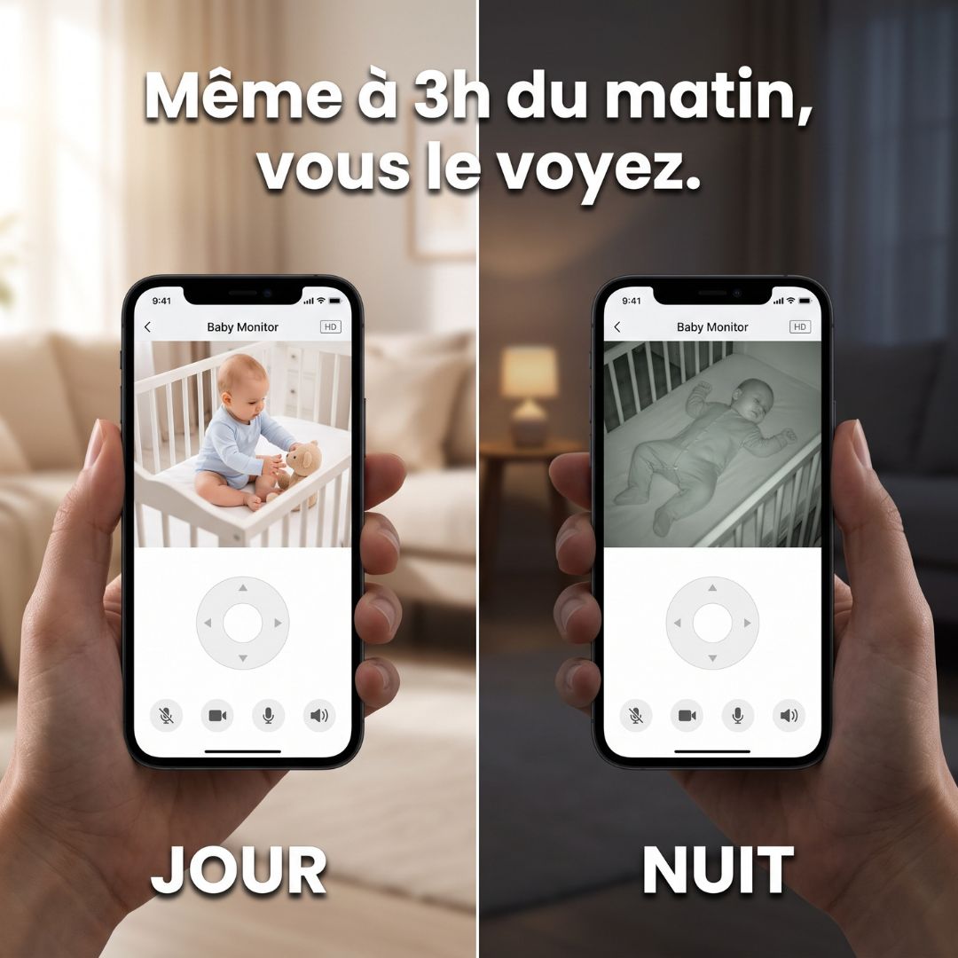 Caméra Bébé Connectée — Vision Nocturne