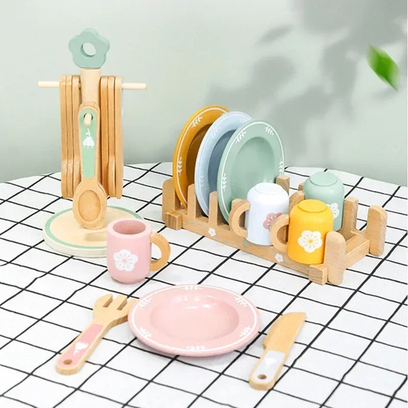 Montessori Simulation Plates Dishes  Toy