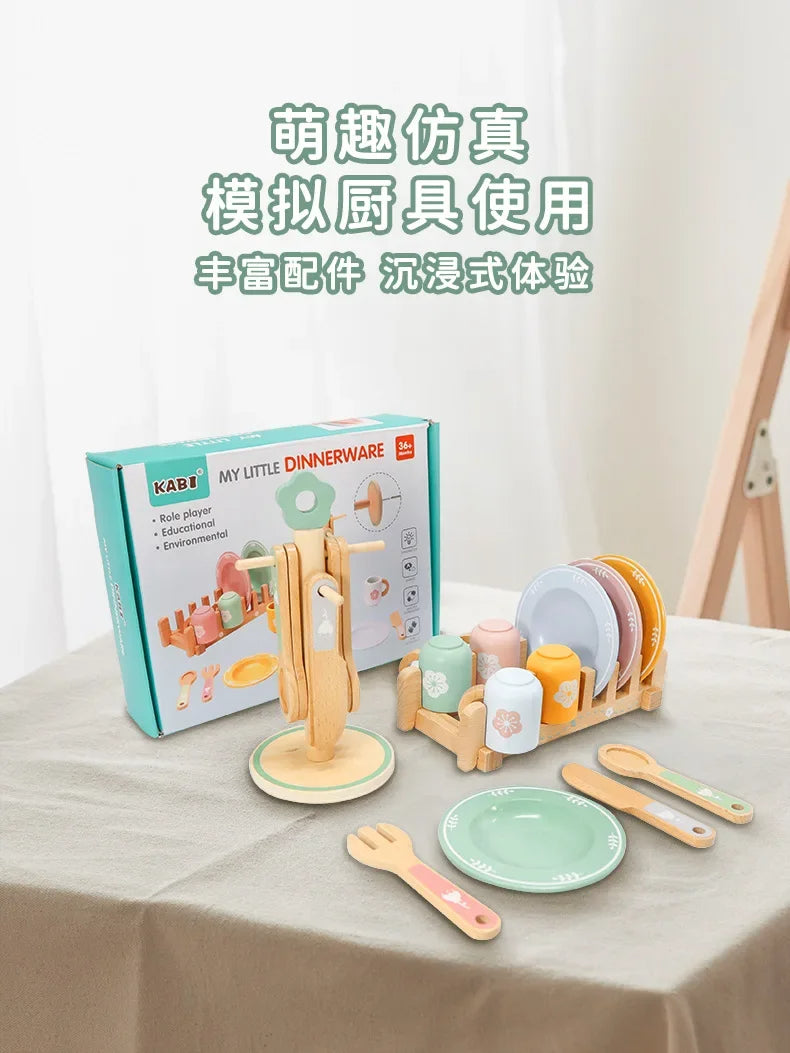 Montessori Simulation Plates Dishes  Toy