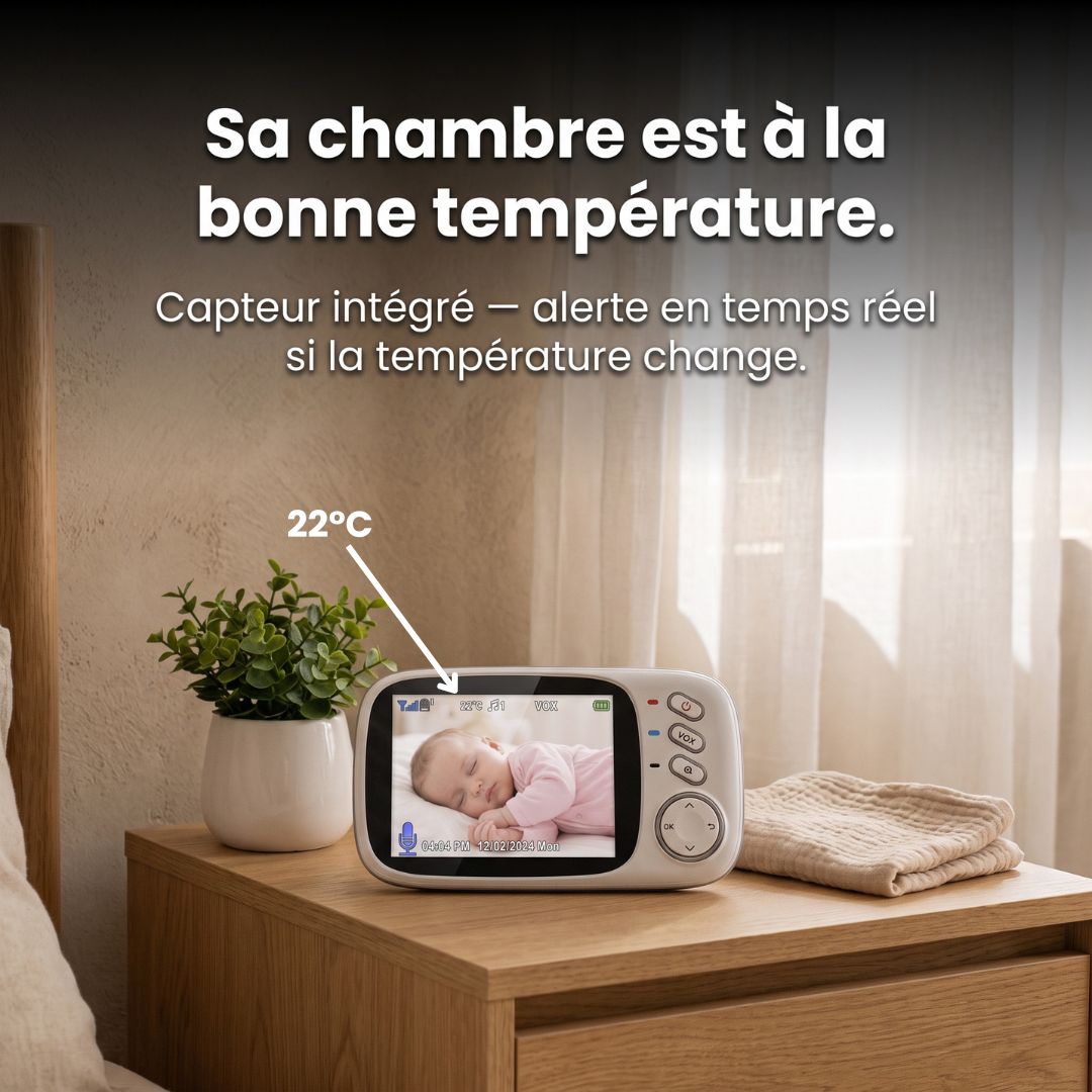 Babyphone Vidéo Sans Onde — Écran 3.2"