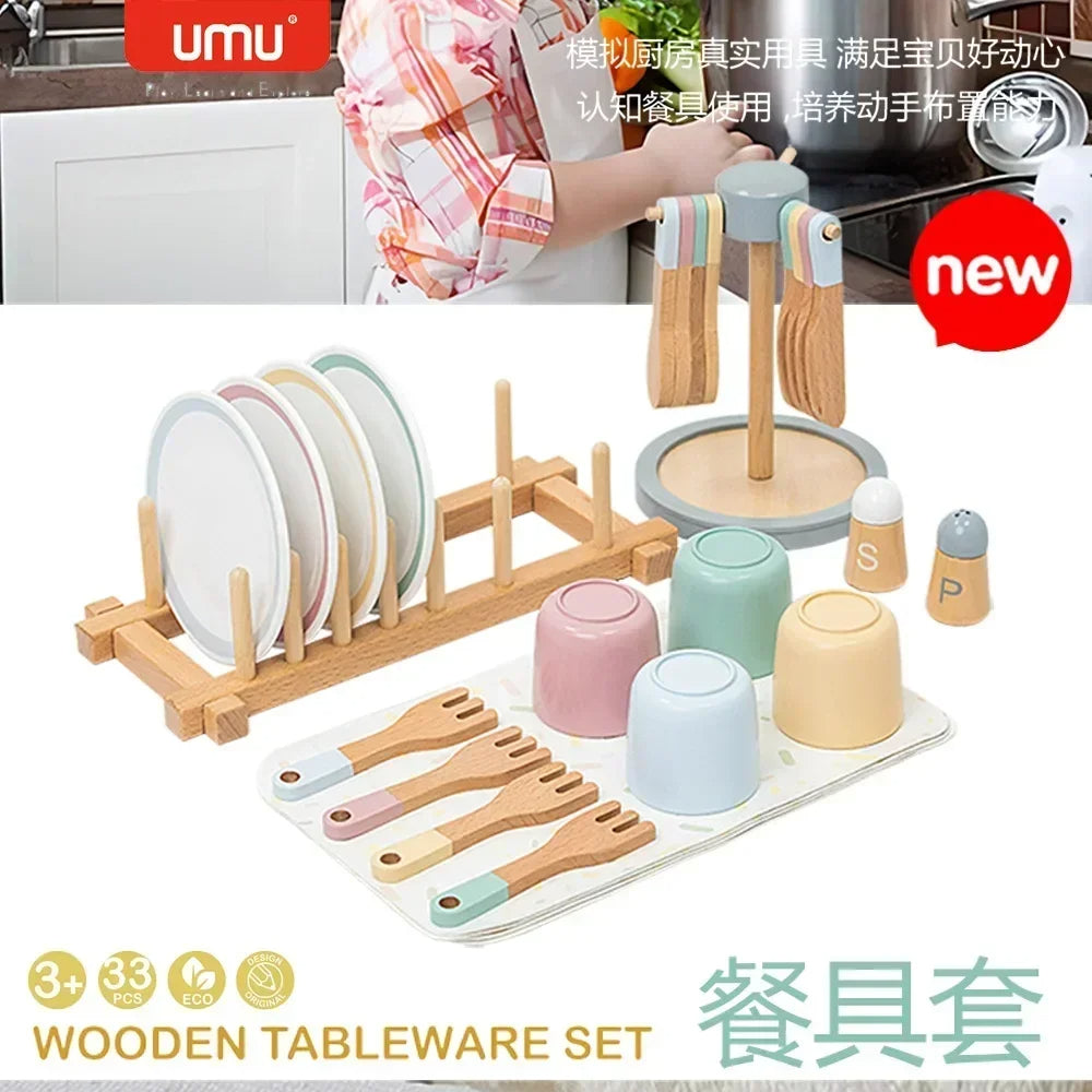 Montessori Simulation Plates Dishes  Toy