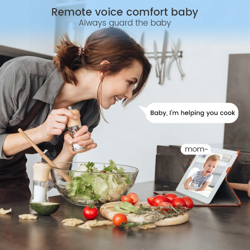 indoor high-definition crying detection baby monitor night vision 360 degree rotating camra