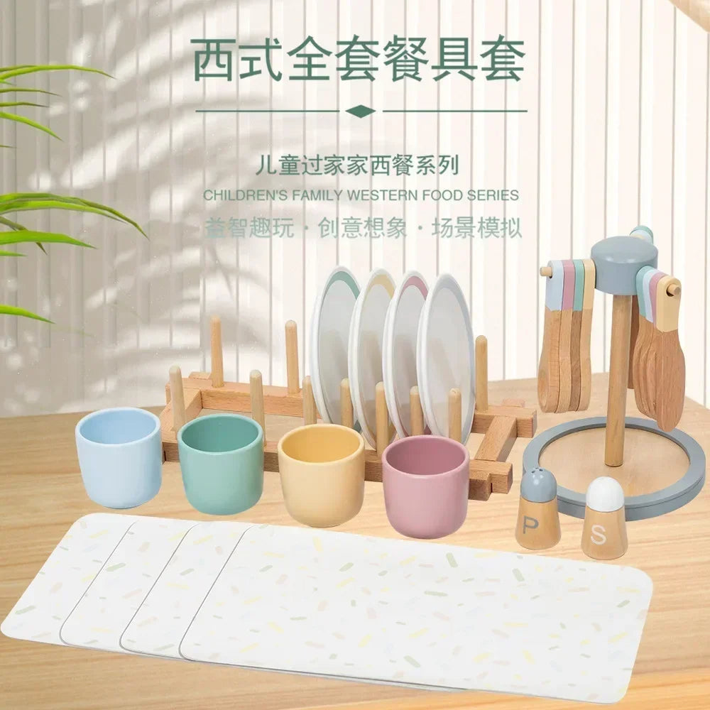 Montessori Simulation Plates Dishes  Toy