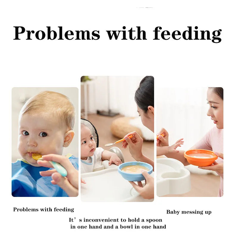 Safe Useful Silicone Baby Bottle With Spoon Food