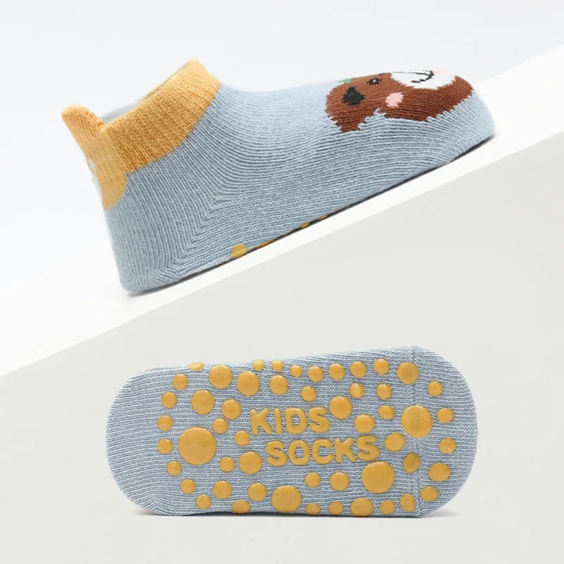 6 Pairs Kids Cotton Socks Cute Cartoon Animal Pattern