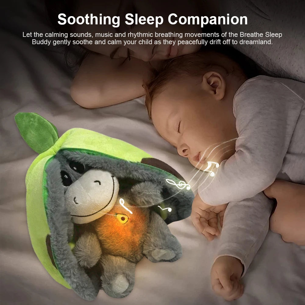Breathing Stuffed Doll Baby Soother Sleeping Doll Donkey