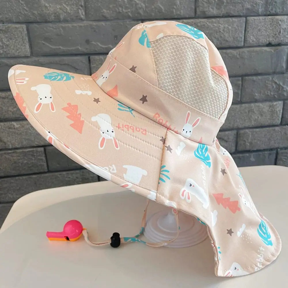 Chapeau de soleil d'été pour bébé avec sifflet pour filles et garçons