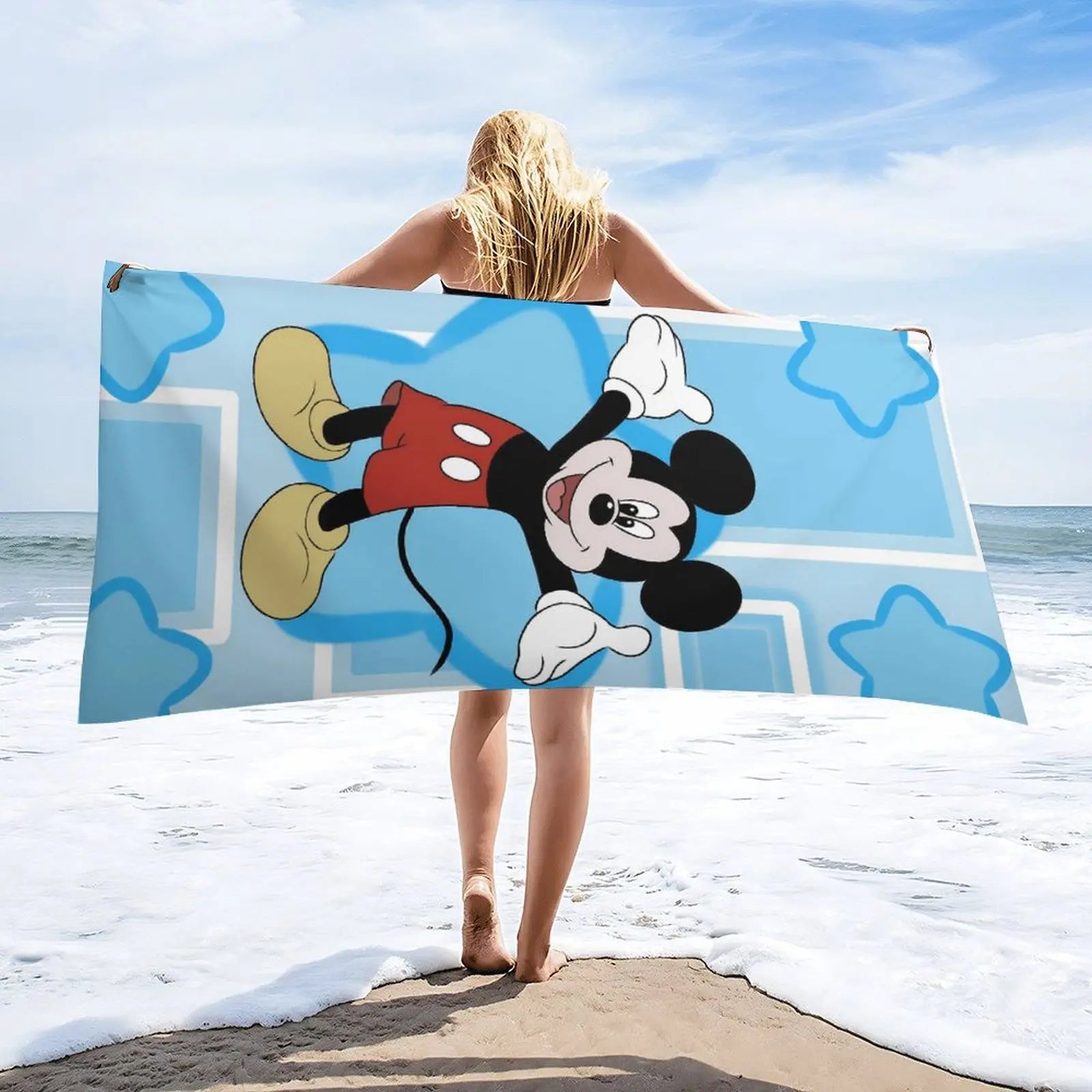 Serviette de plage Mickey Minnie Serviettes en microfibre Salle de bain