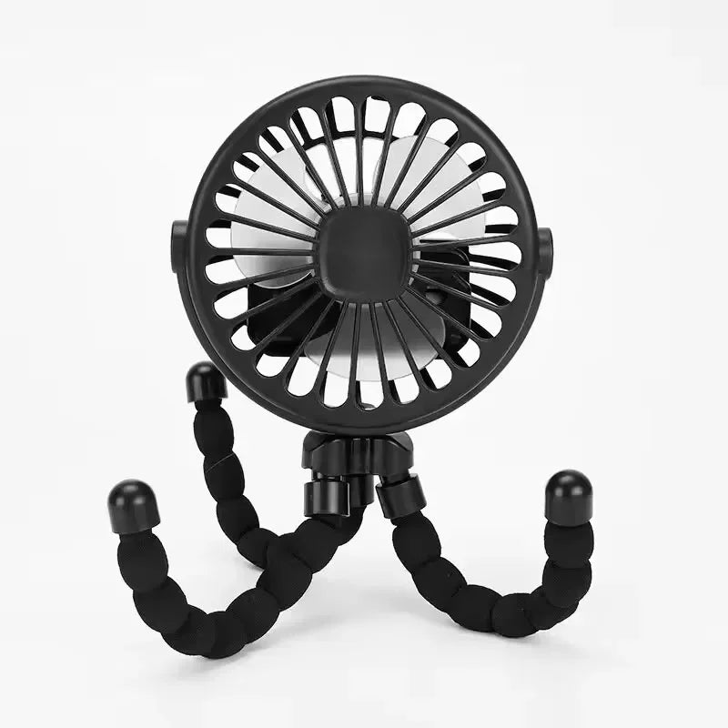 Mini ventilateur de poussette pour bébé, ventilateur pieuvre portatif, chargement USB