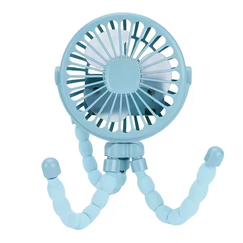 Mini ventilateur de poussette pour bébé, ventilateur pieuvre portatif, chargement USB
