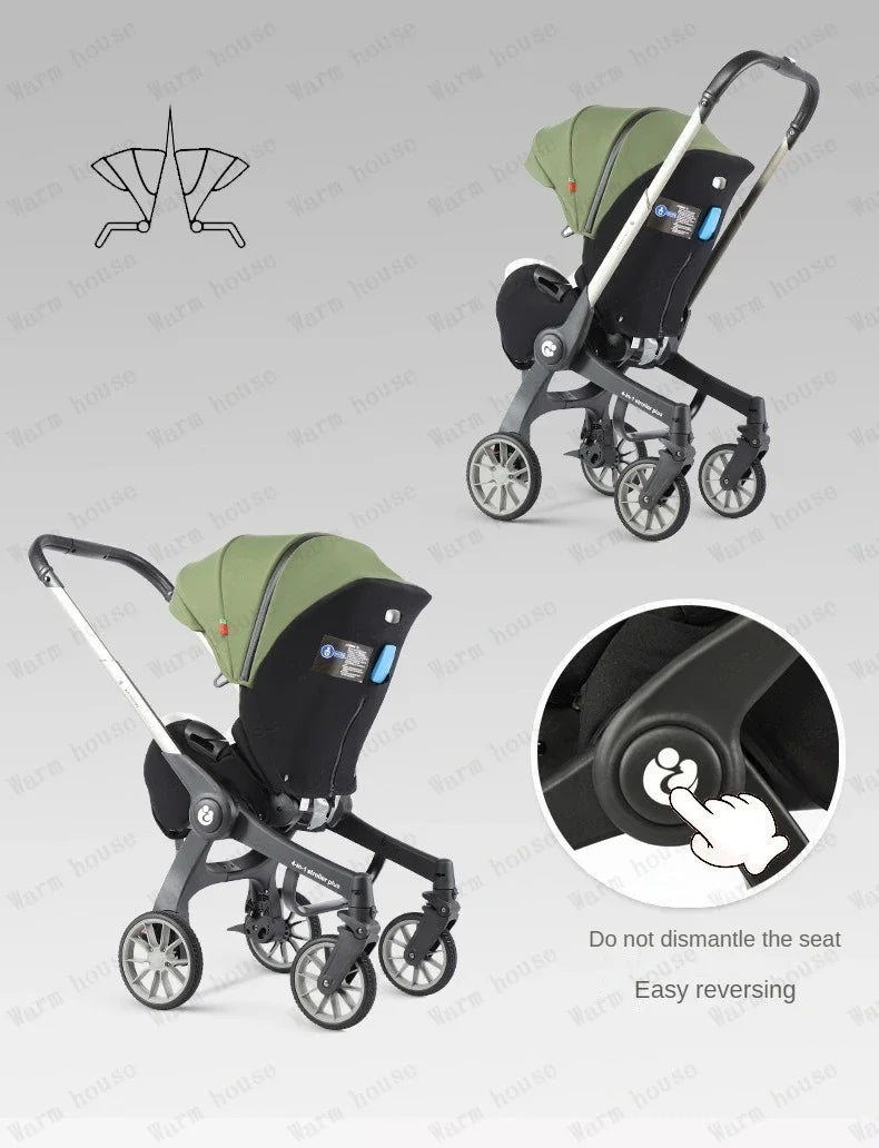 4-in-1 multifunctional newborn stroller Lightweight foldable car seat Two-way high-view baby stroller Infant Carrier