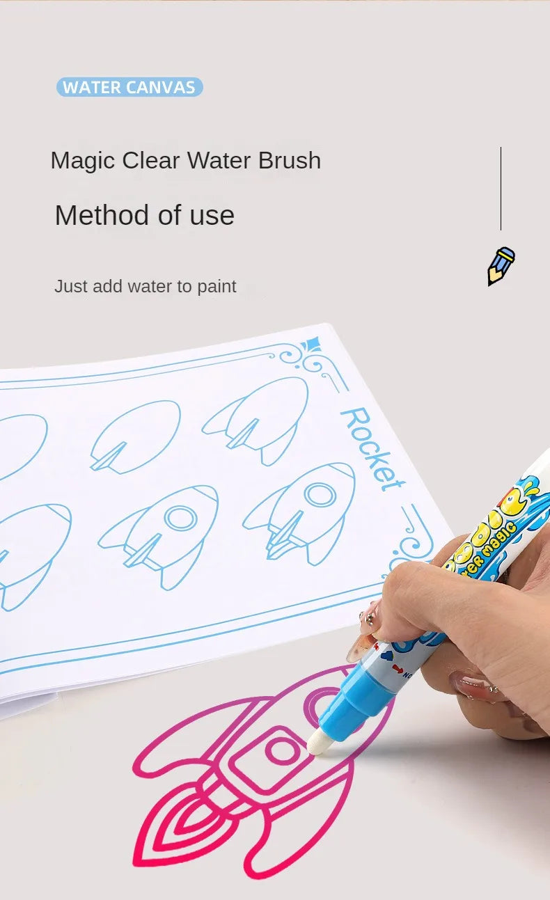 Tapis de dessin magique à l'eau, coloriage et gribouillage avec stylos magiques réutilisables