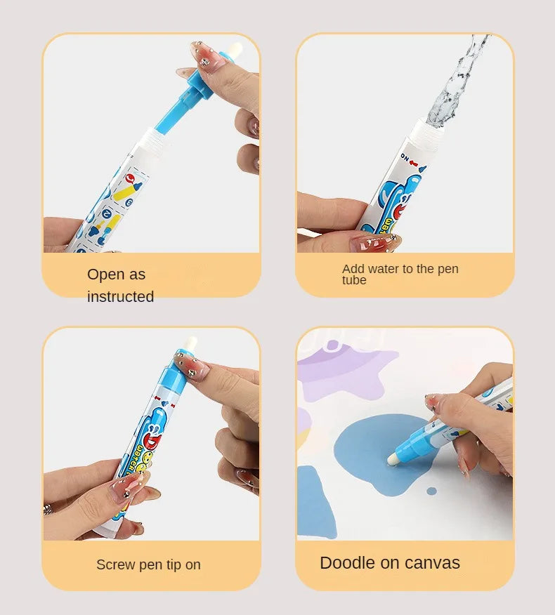 Tapis de dessin magique à l'eau, coloriage et gribouillage avec stylos magiques réutilisables