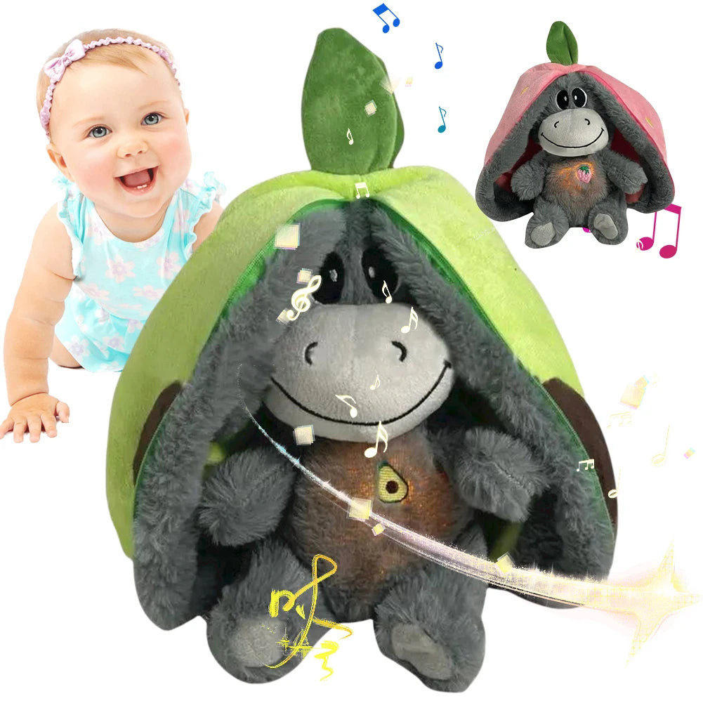 Breathing Stuffed Doll Baby Soother Sleeping Doll Donkey