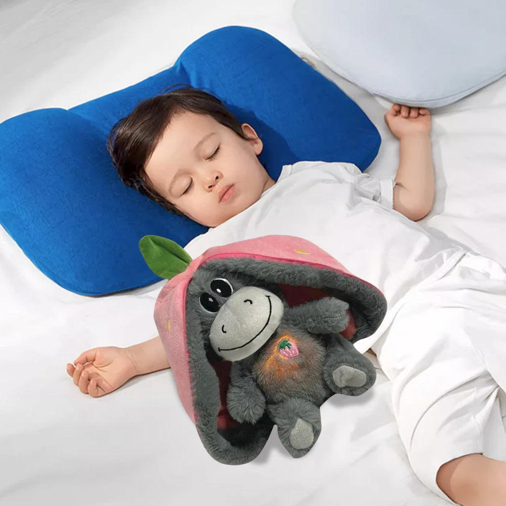 Breathing Stuffed Doll Baby Soother Sleeping Doll Donkey
