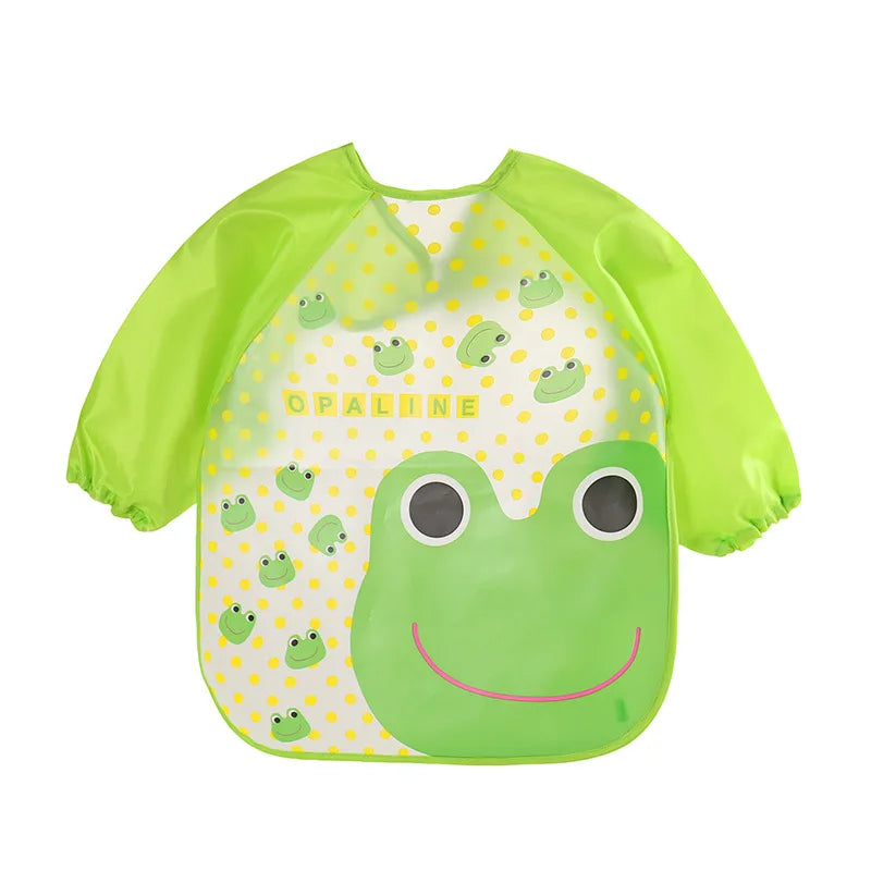 Waterproof EVA Full Sleeve Baby Bibs Children Apron