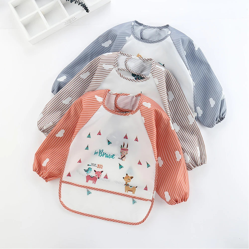Écharpe à manches longues rayée imperméable pour bébé