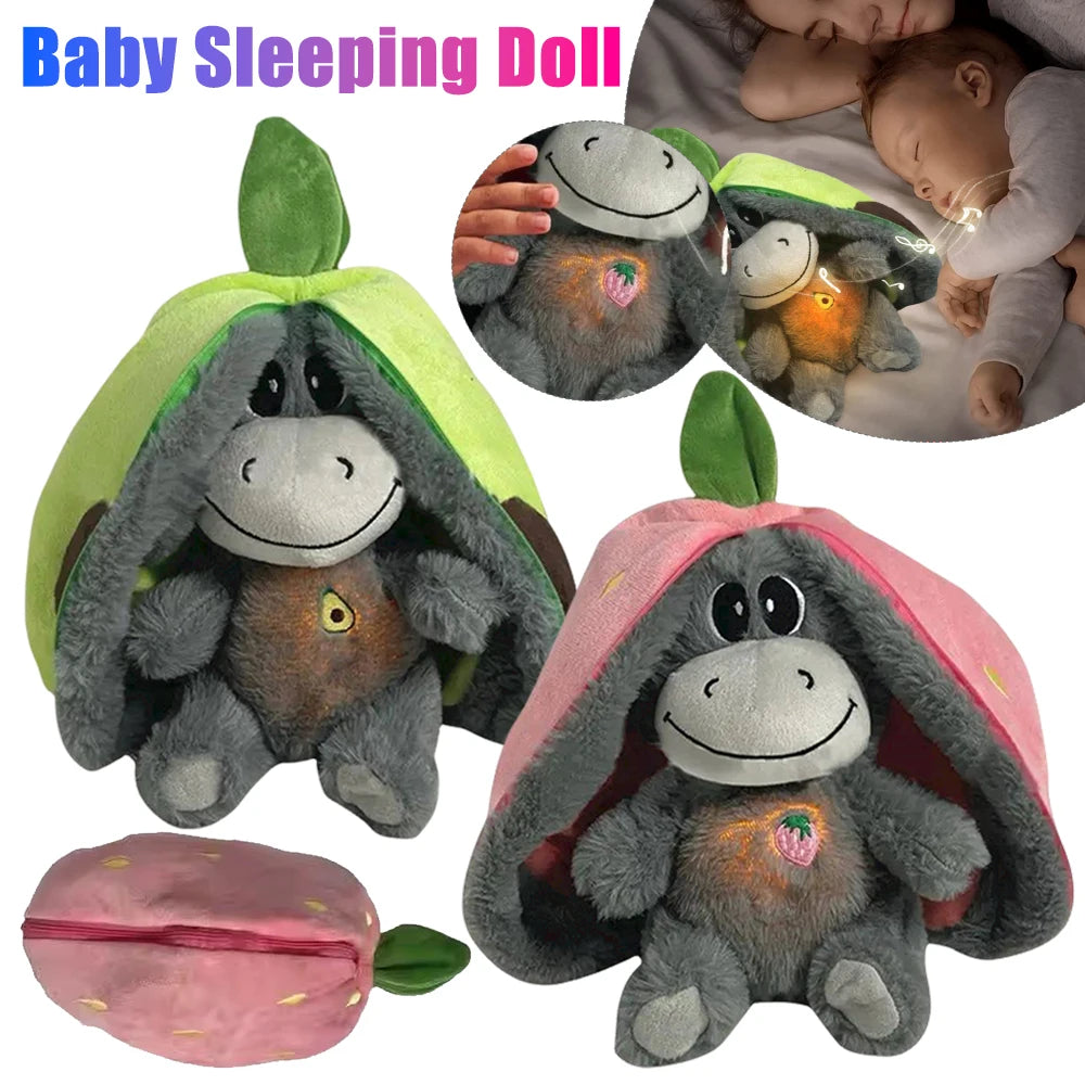 Breathing Stuffed Doll Baby Soother Sleeping Doll Donkey