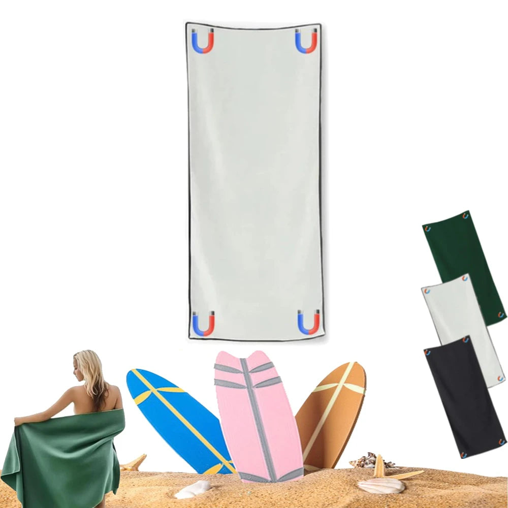 Serviette de bain magnétique multifonctionnelle d'extérieur en polaire corail