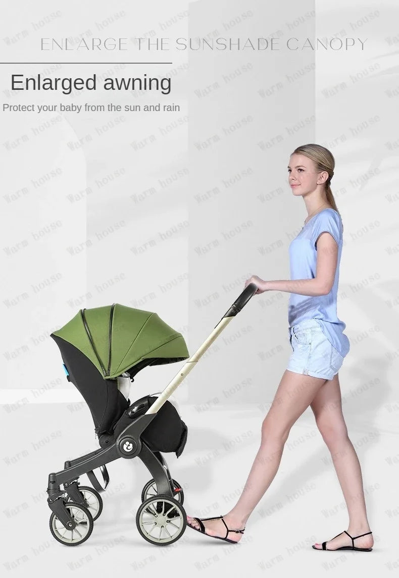 4-in-1 multifunctional newborn stroller Lightweight foldable car seat Two-way high-view baby stroller Infant Carrier