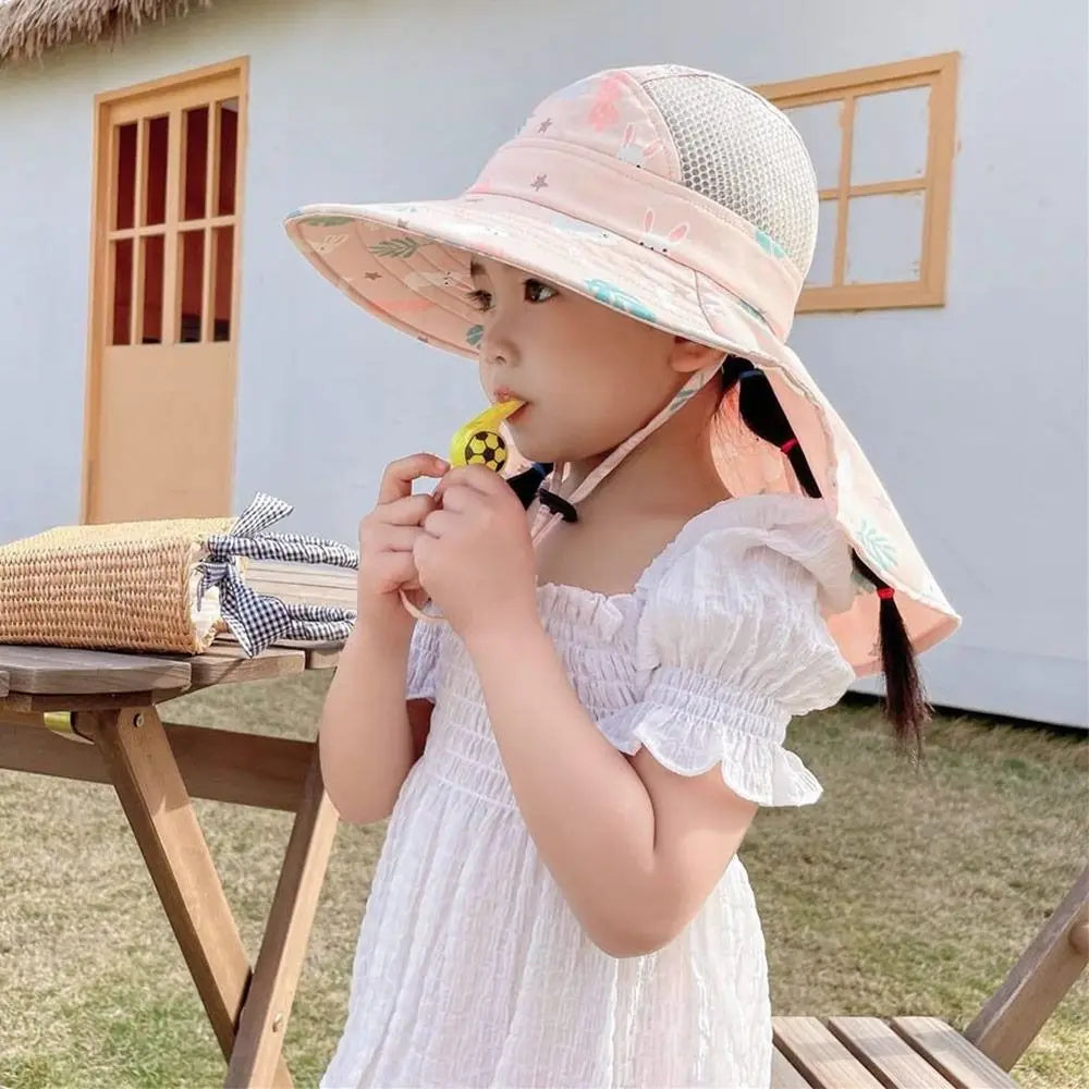 Chapeau de soleil d'été pour bébé avec sifflet pour filles et garçons