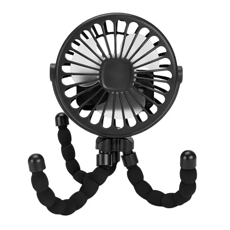Mini ventilateur de poussette pour bébé, ventilateur pieuvre portatif, chargement USB