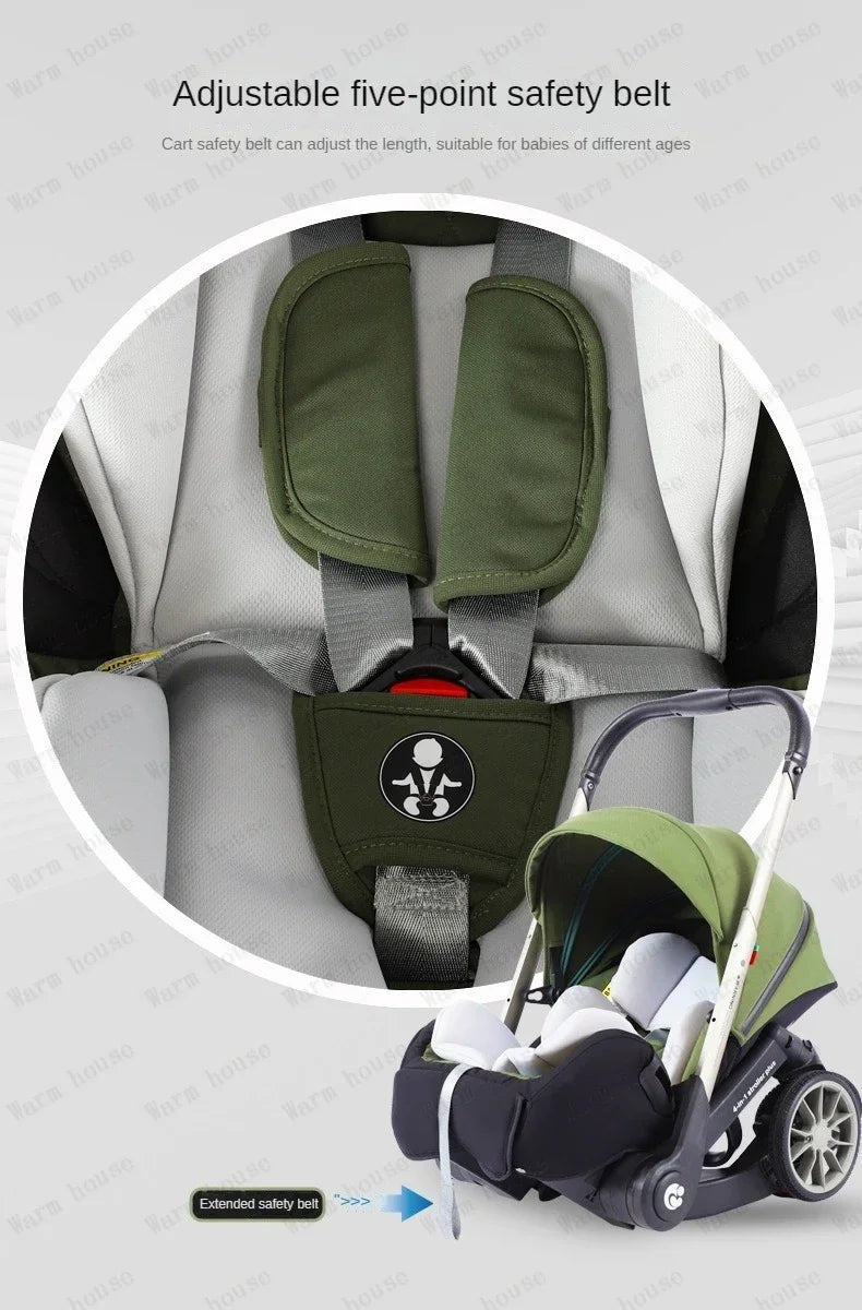 4-in-1 multifunctional newborn stroller Lightweight foldable car seat Two-way high-view baby stroller Infant Carrier