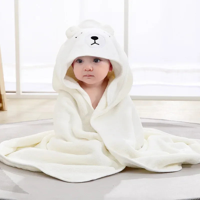 Cartoon Animal Baby Hooded Bath Towels