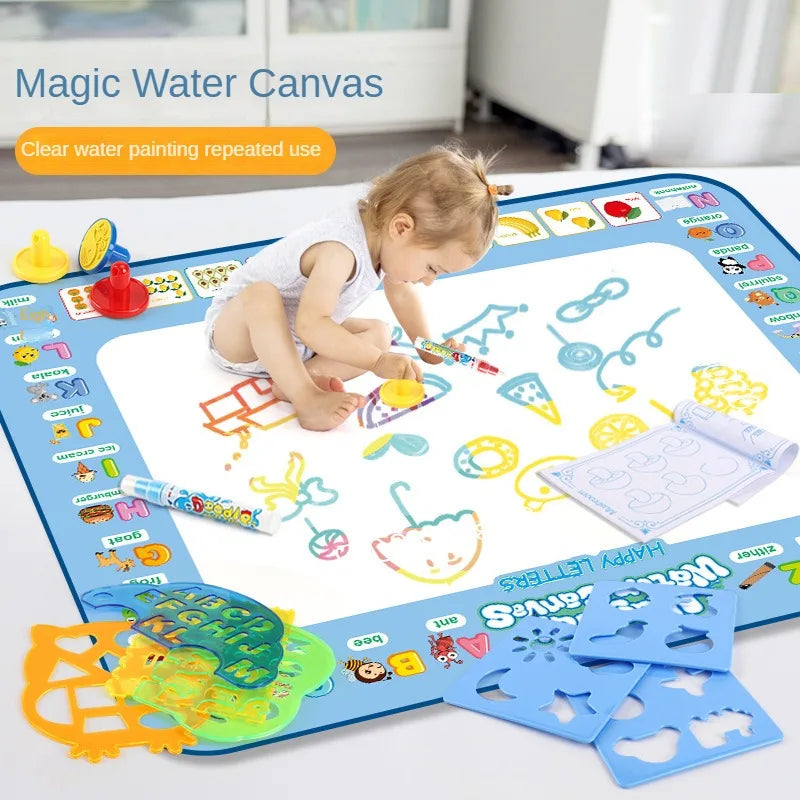 Tapis de dessin magique à l'eau, coloriage et gribouillage avec stylos magiques réutilisables