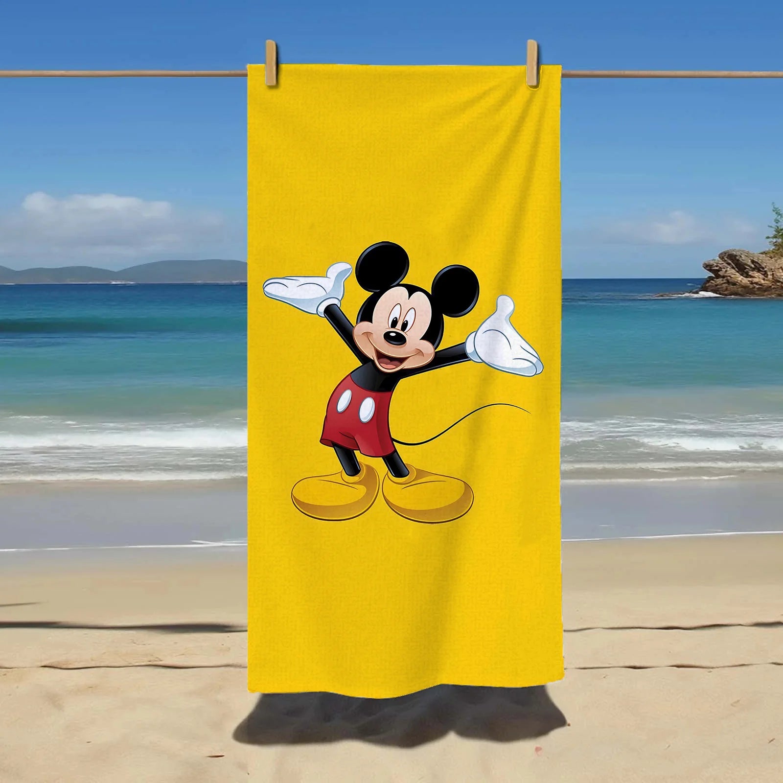 Serviette de plage Mickey Minnie Serviettes en microfibre Salle de bain