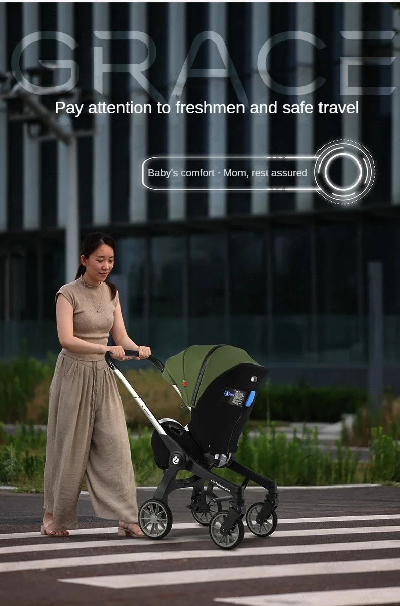4-in-1 multifunctional newborn stroller Lightweight foldable car seat Two-way high-view baby stroller Infant Carrier