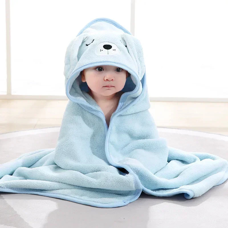 Cartoon Animal Baby Hooded Bath Towels