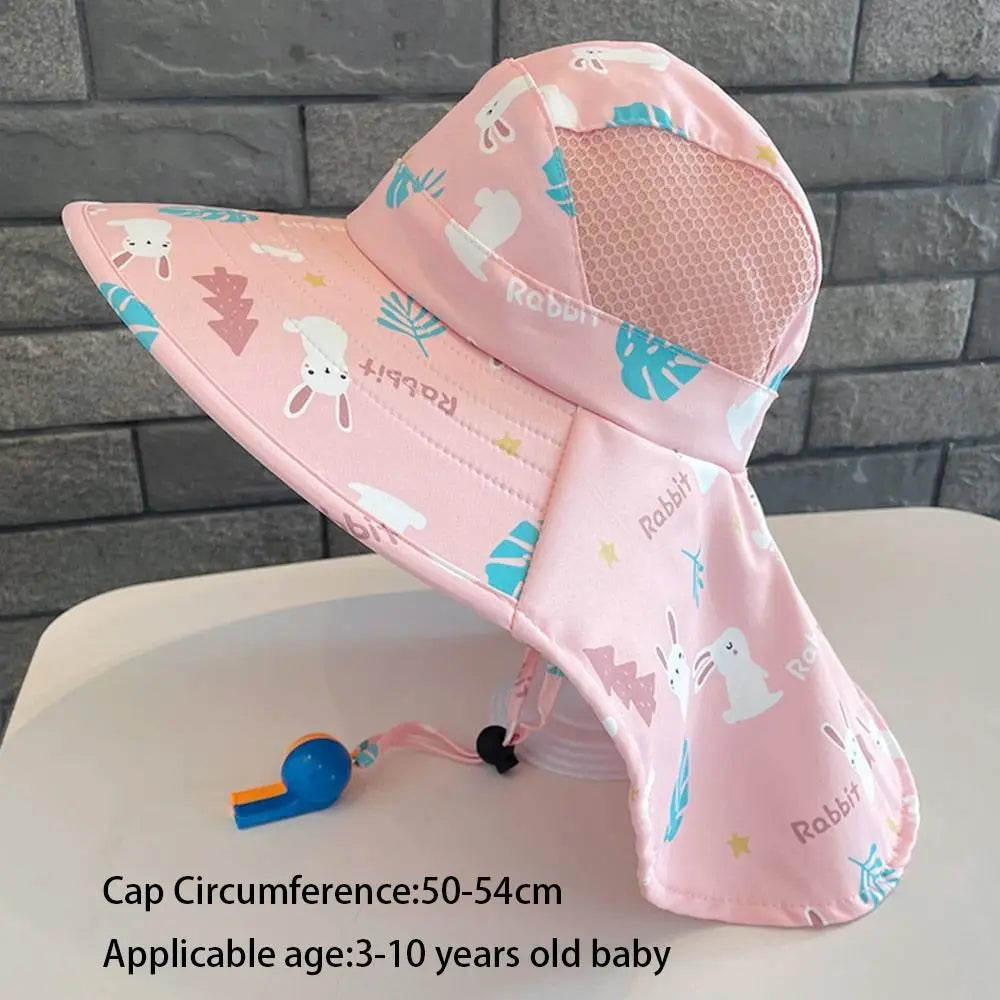 Chapeau de soleil d'été pour bébé avec sifflet pour filles et garçons
