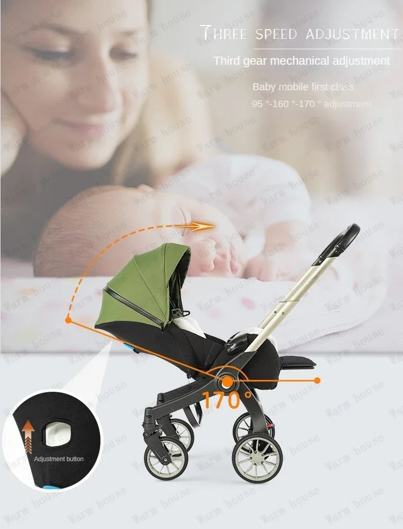4-in-1 multifunctional newborn stroller Lightweight foldable car seat Two-way high-view baby stroller Infant Carrier