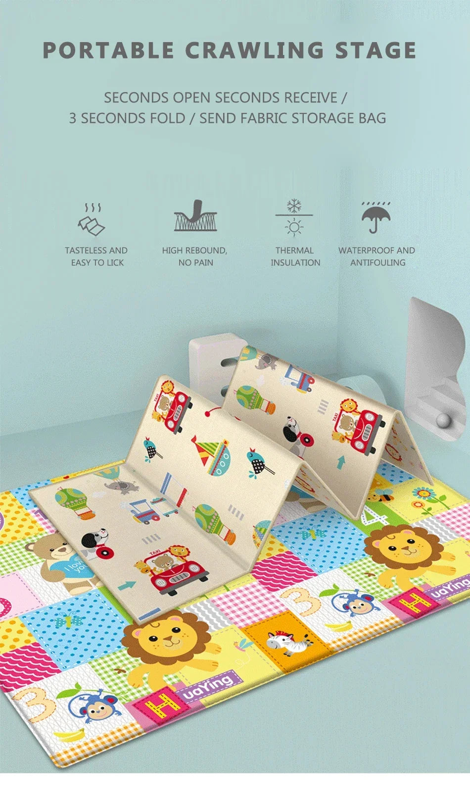 Tapis de camping pliable pour bébé