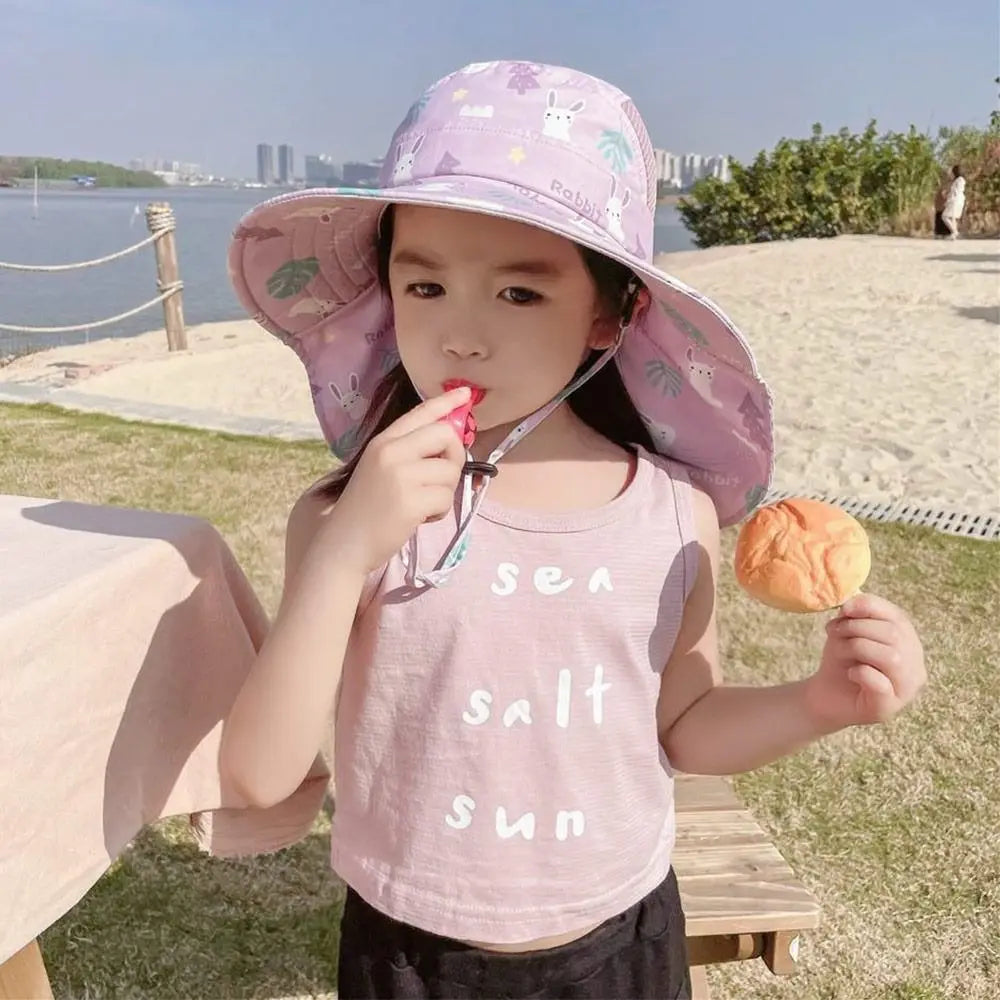 Chapeau de soleil d'été pour bébé avec sifflet pour filles et garçons