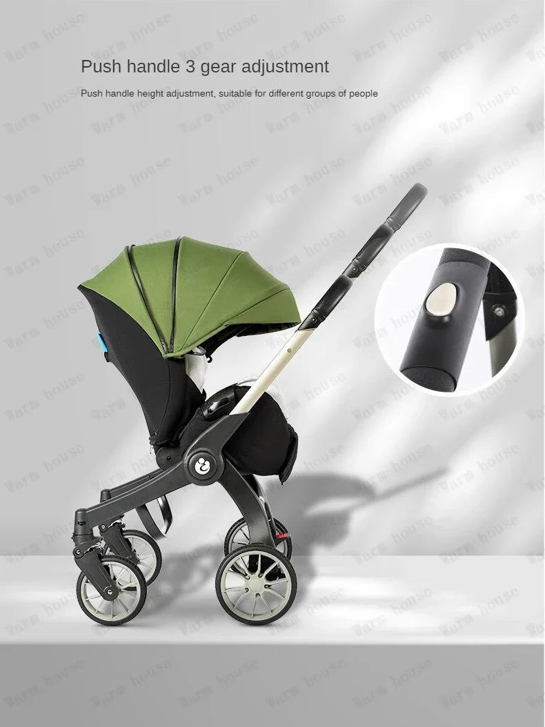 4-in-1 multifunctional newborn stroller Lightweight foldable car seat Two-way high-view baby stroller Infant Carrier
