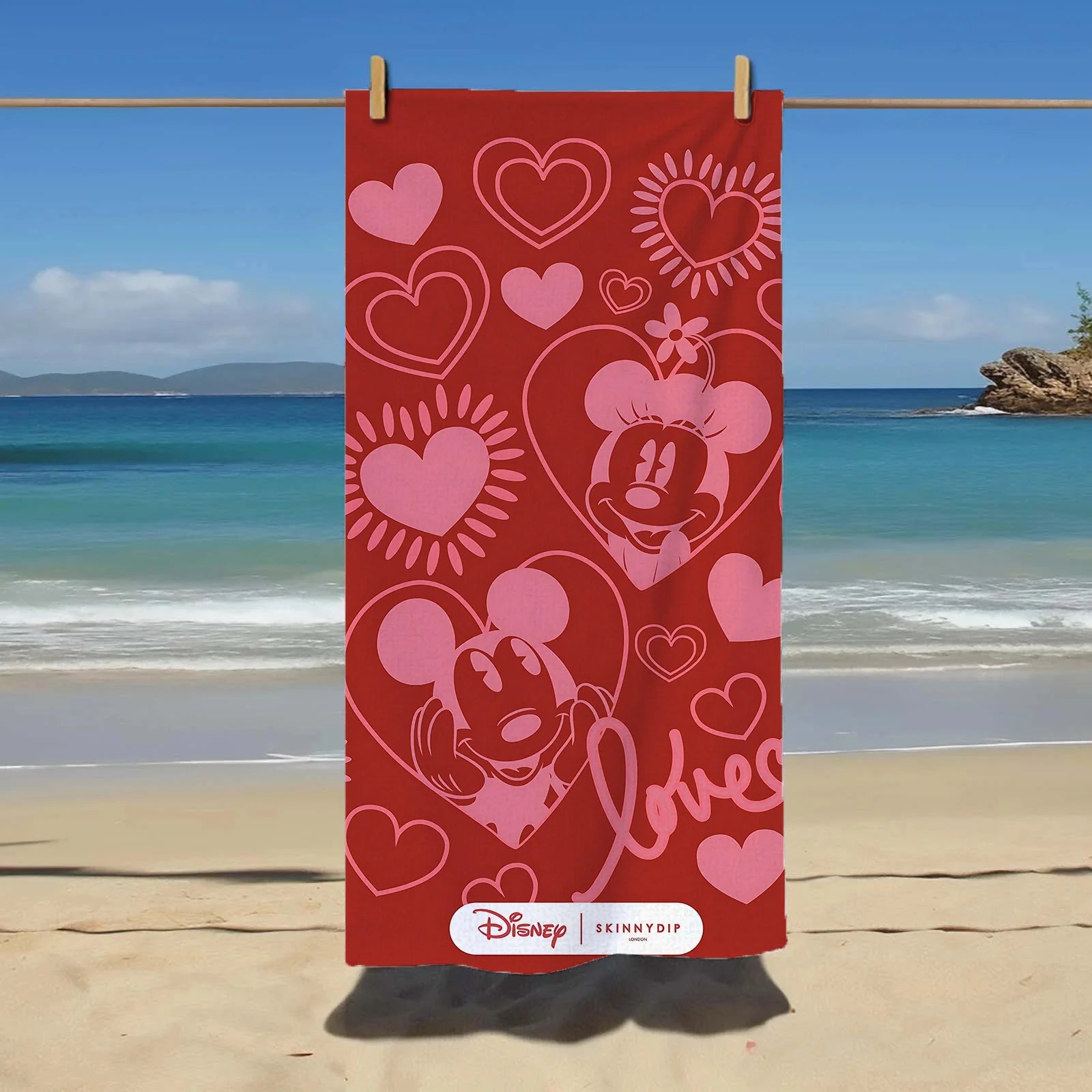 Serviette de plage Mickey Minnie Serviettes en microfibre Salle de bain