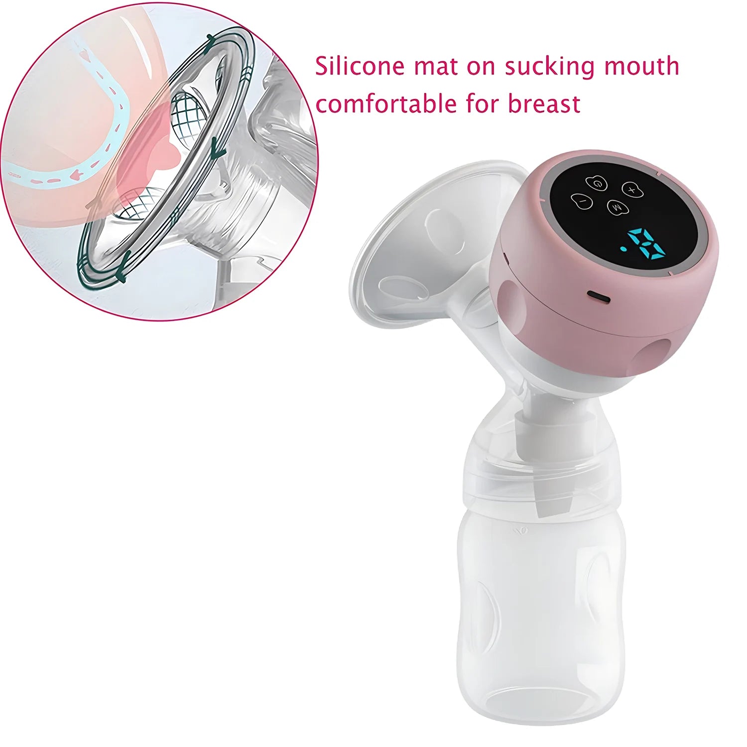 Electric Breast Pump Breast Pump with LED Screen Milk Puller for Breastfeeding Low Noise Anti-Backflow Comfort Milk Collector